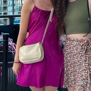 Vibrant Pink silk gold label Victoria’s Secret dress